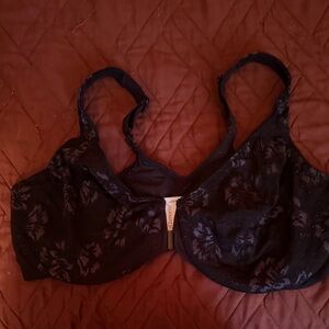 Glamorise Full-Figure Wonderwire Front Closure Stretch Lace Bra